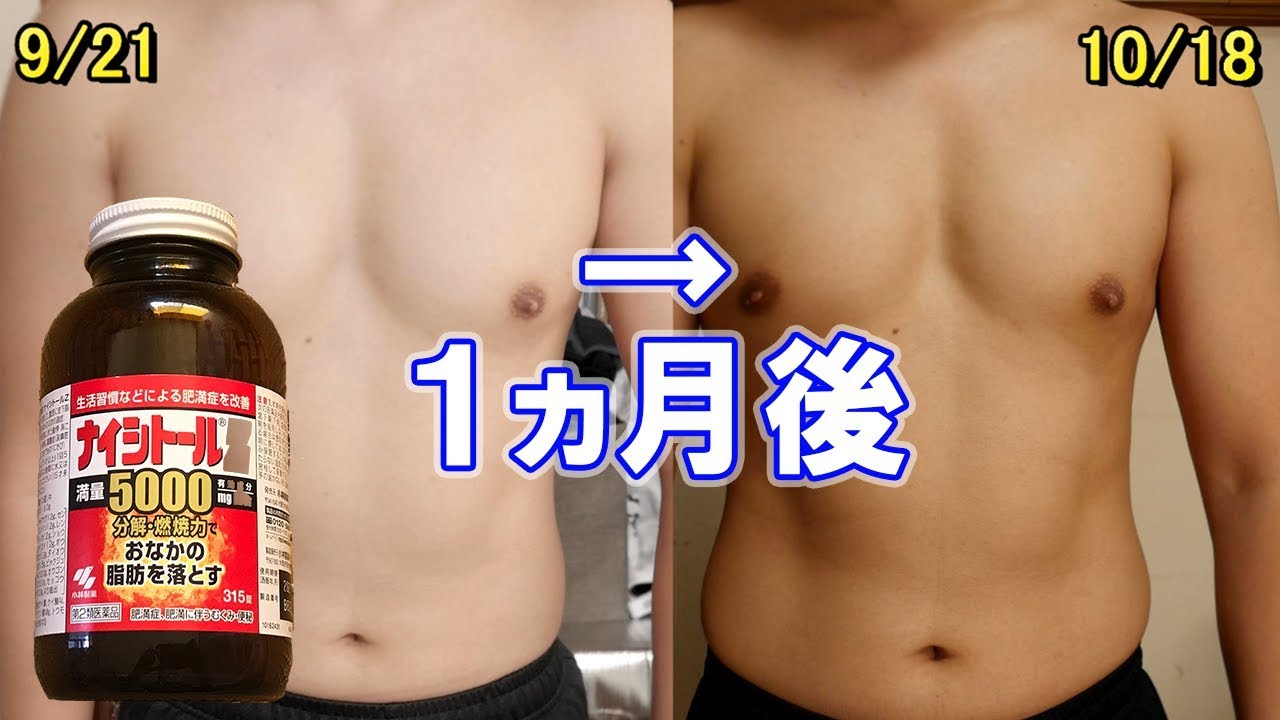 ナイシトールZ(315錠)を1か月かけて全部飲んだ結果 ウエスト・体重・体脂肪率の変化など - YouTube